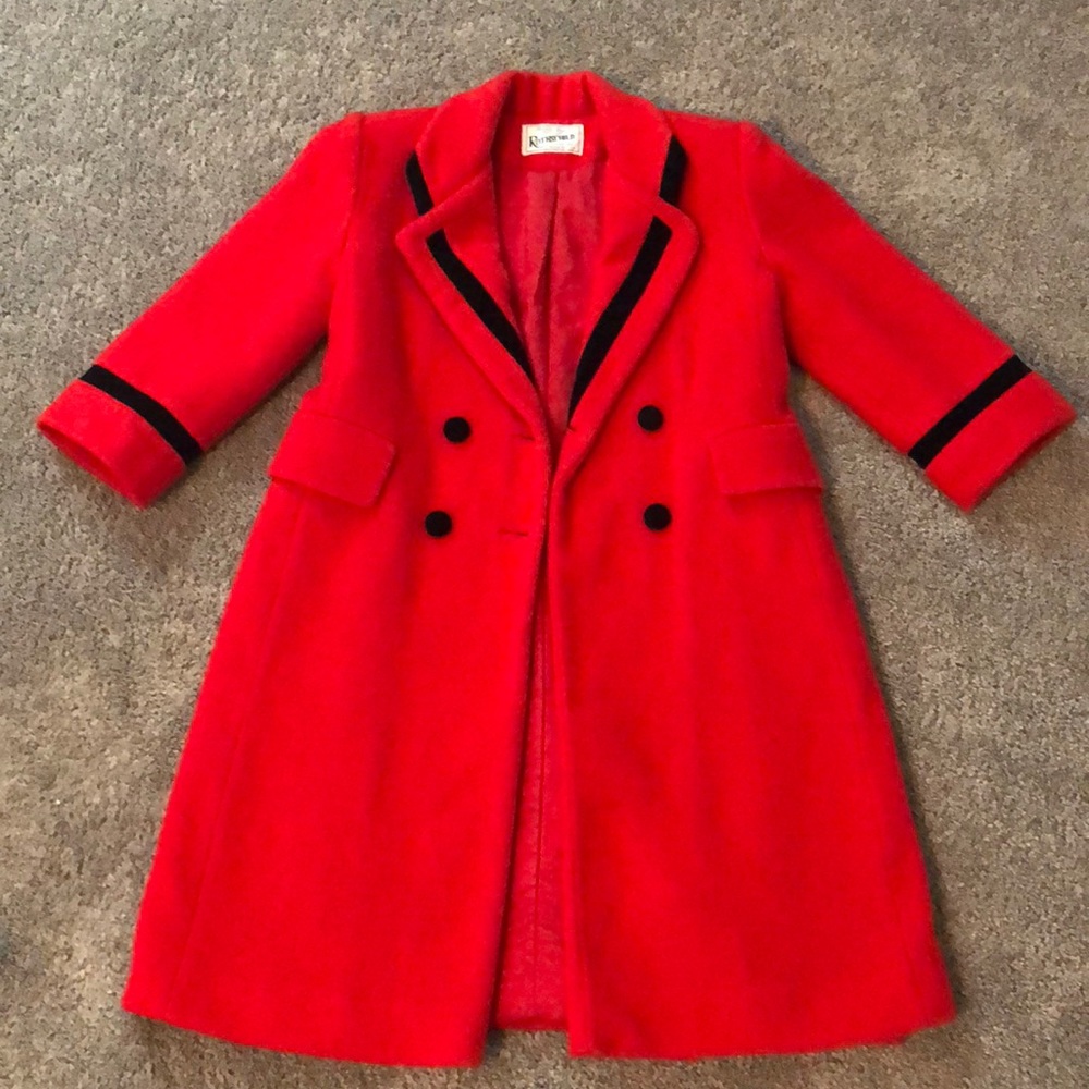 Rothschild red wool coat